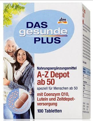 Вітамінний комплекс в таблетках DM Das Gesunde Plus A-Z Depot Ad 50 100 штук (Німеччина)