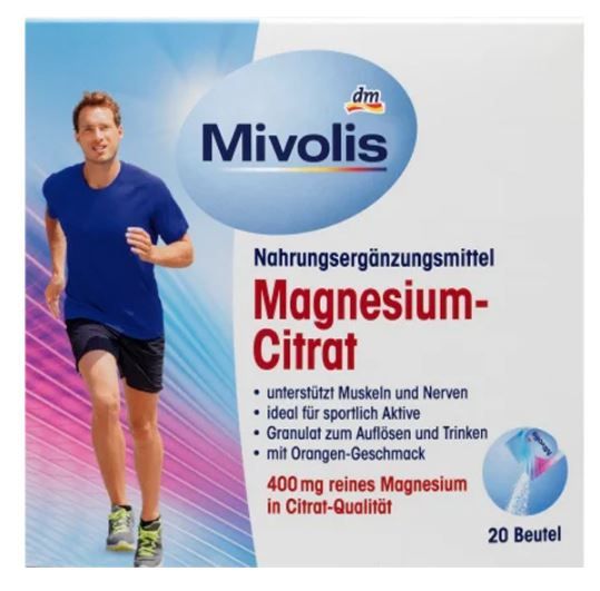 Цитрат магнію в порошку Mivolis Magnesium Citrate по 6гр. 20шт. Німеччина 4058172309274