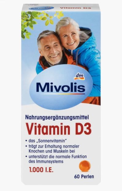 Витаминный комплекс D3 Mivolis Vitamin D3 старше 50+  60 капсул Германия
