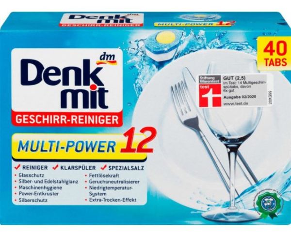 Таблетки для посудомоечной машины Denkmit  Multi-Power 12 in1 40шт 4066447413762 DM-022