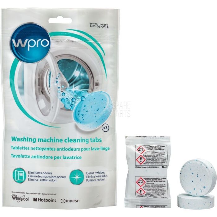 Пігулки для дезінфекції пральних машин Whirlpool WPRO 3шт. 484000001180