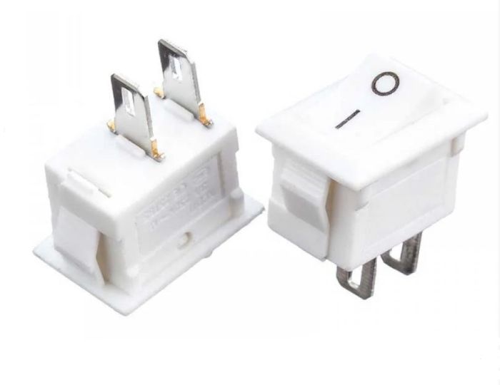 Переключатель KCD1-101  ON-OFF  6А  2pin  белый  Daier 1015592