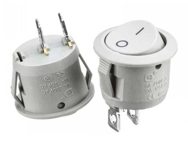Переключатель KCD1-101-5 ON-OFF (2pin) Серый Daier 1015618