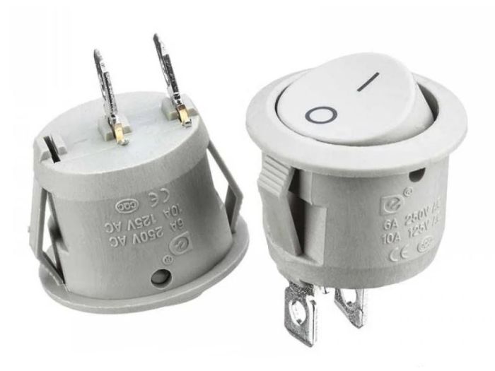 Перемикач KCD1-101-5 ON-OFF (2pin) Сірий Daier 1015618