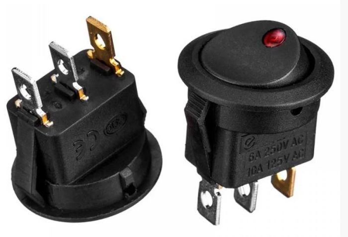 Перемикач KCD1-101EN-8 ON-OFF LED червоний Daier 1015630