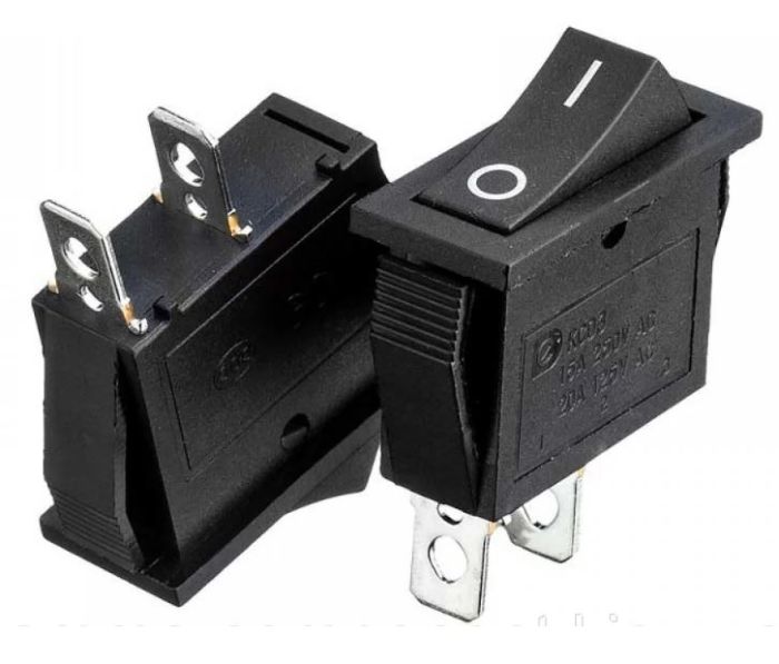 Переключатель KCD3-101, ON-OFF, (2pin) 15А черный 27.8х10.5мм Daier 1015725
