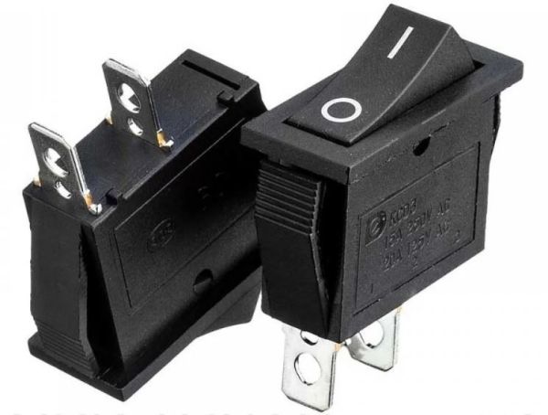 Переключатель KCD3-111, OFF-(ON), (2pin) 15А черный 27.8х10.5мм Daier 1015738