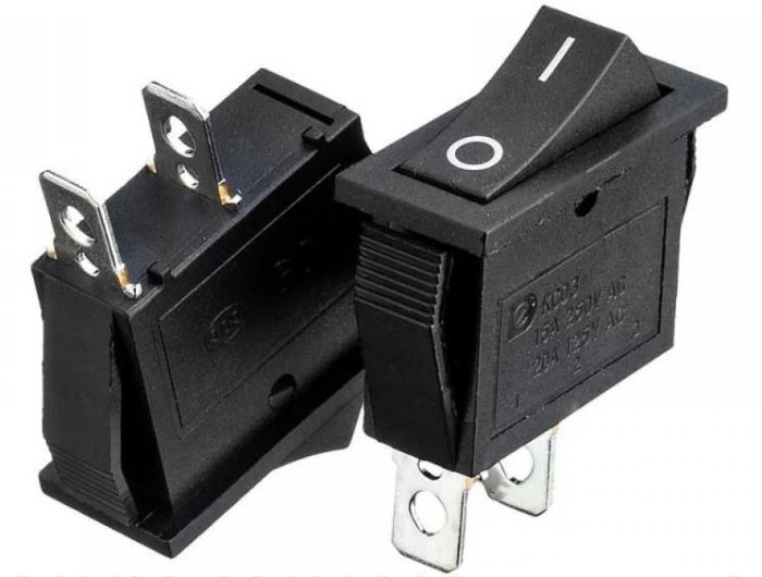 Перемикач KCD3-111, OFF-(ON), (2pin) 15А чорний 27.8х10.5мм Daier&nbsp;1015738