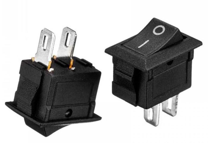 Переключатель KCD5-101, ON-OFF, (2pin) 3А черный 13.8х9мм Daier 1015751