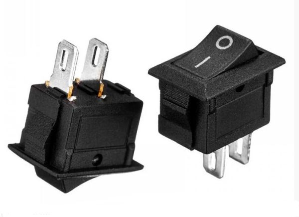 Переключатель KCD1-101 ON-OFF 6А 250В (2pin) черный Daier 1015596