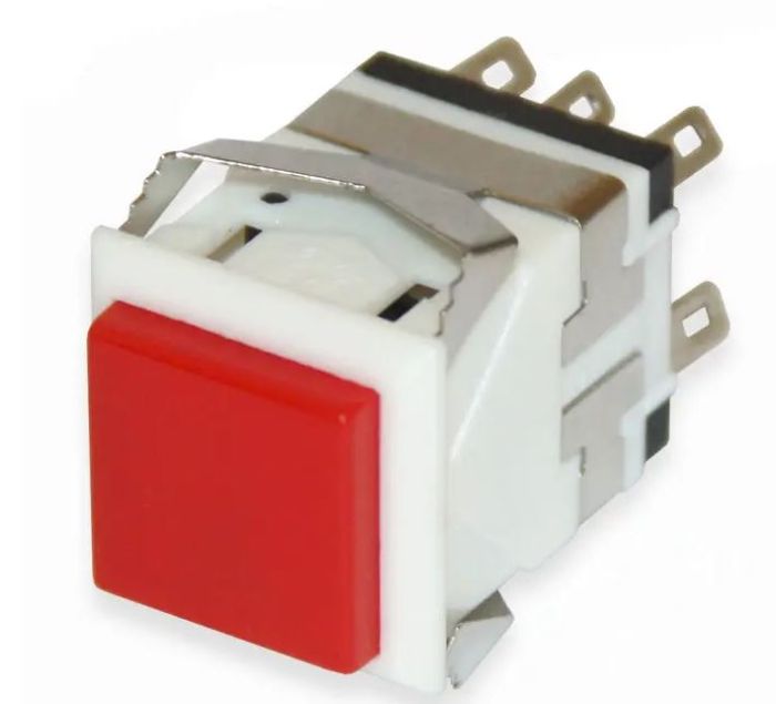 Кнопка натискна з фіксацією KD2-23 ON-ON 6А 250В червона Daier 1018190