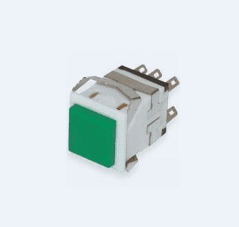 Кнопка нажимная c фиксацией KD2-23  ON-ON 6А 250В зеленая Daier 1018191