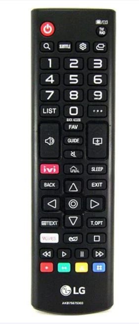 Пульт  дистанционного управления телевизора LG оригинальный AKB75675303