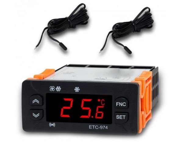 Контроллер температуры ID-974 на 2 датчика Whicepart ETC-974