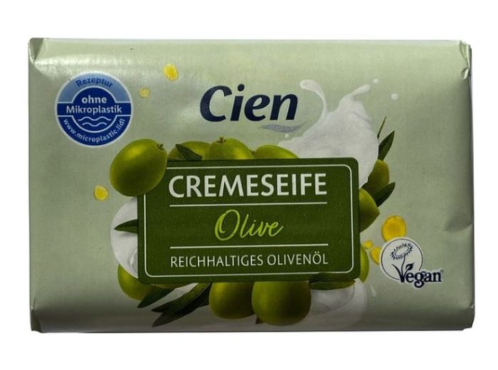 Крем-мыло Cien Cremeseife Olive Natural Oils оливковое масло и екстракт пальмового дерева 150гр. 4056489997603