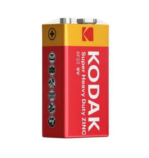 Батарейка крона KODAK 9V cолевая 6F22 HEAVY DUTY 319