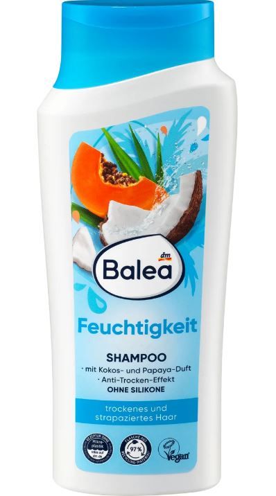Шампунь для сухого та пошкодженого волосся Balea Feuchtigkeit&nbsp;B3 та B5 300мл. 4058172921025