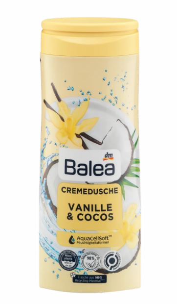 Крем-гель для душа Balea Cremedusche Vanille und Cocos 300мл Германия 4066447234275