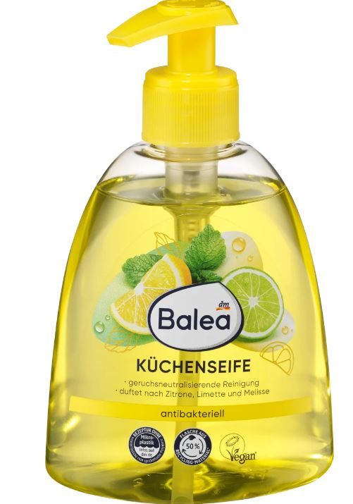 Рідке кухонне мило в дозаторі Balea Kuchenseife Zitrone Limette und Melisse 300мл 4066447376944