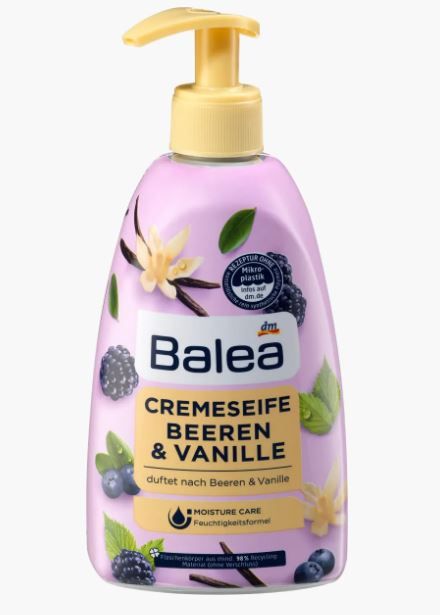 Жидкое крем-мыло для рук Balea Beeren und Vanille 500мл Германия 4066447008135