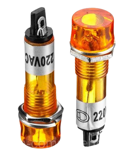 Светодиодный индикатор XD10-3 220V желтый d=10мм Daier 1013215