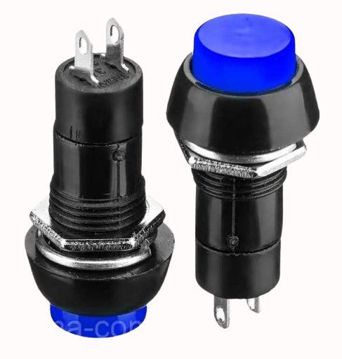 Кнопка нажимная с фиксацией PBS-11A ON-OFF 1А  250В синий Daier 1014196