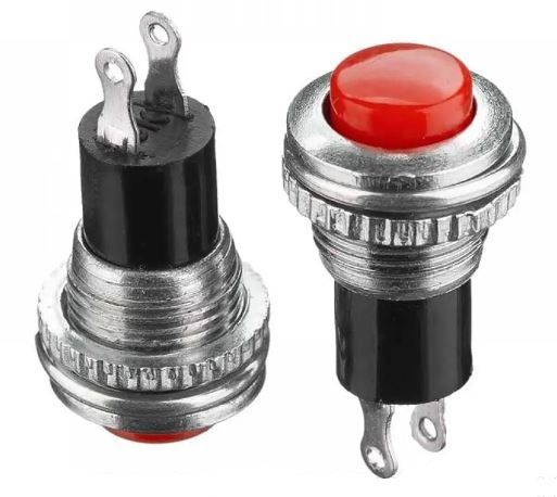 Кнопка нажимная без фиксации DS-316 OFF-(ON) красный 0,5А Daier 1014167
