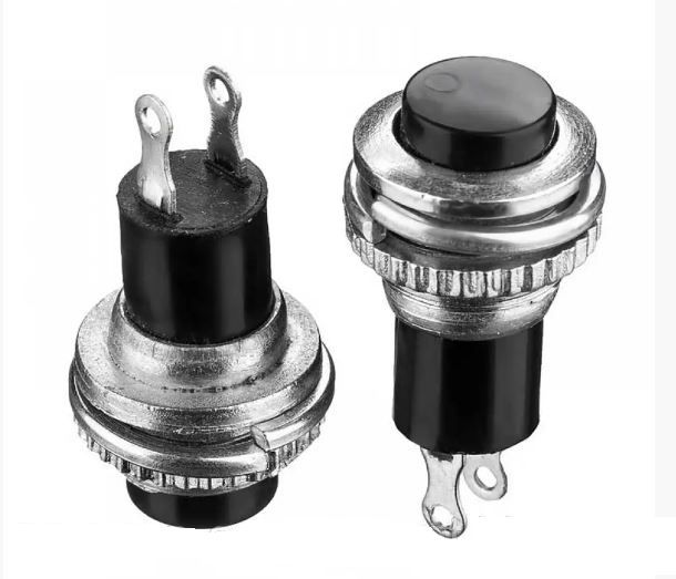 Кнопка нажимная без фиксации DS-316 OFF-(ON) черный 0,5А Daier 1014168