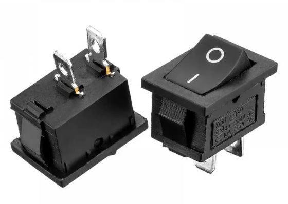 Переключатель KCD1-101-1 ON-OFF 6А (2pin) черный Daier 1015600