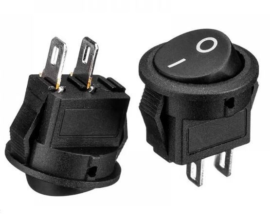 Переключатель KCD1-101-8 ON-OFF (2pin) черный 250В 6А Daier 1015624