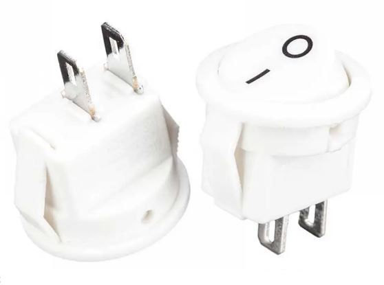 Переключатель KCD5-101-2 ON-OFF (2pin) белый 250В 3А Daier 1015758