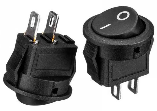 Переключатель KCD5-101-2 ON-OFF (2pin) черный 250В 3А Daier 1015761