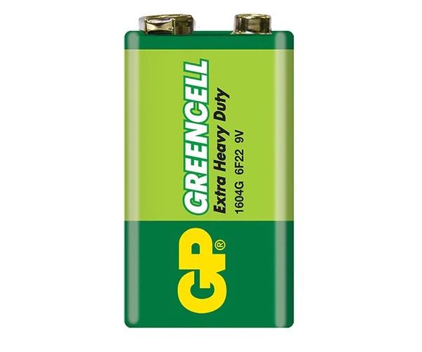 Батарейка крона GP Greencell 9V cолевая 6F22 HEAVY DUTY 1527