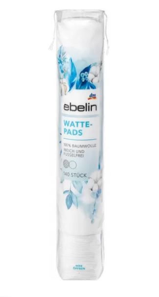 Хлопковые ватные диски Еbelin Watte-Pads 140шт. Германия 4058172178481