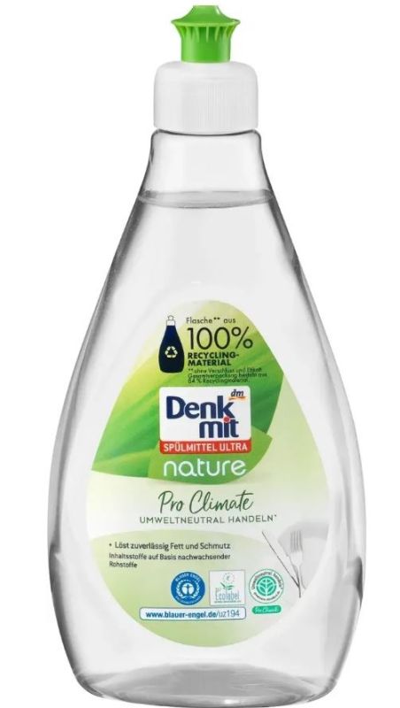 Засіб для миття посуду Denkmit безфосфатний Ultra Nature Pro Climate 500мл. Німеччина 4066447437171
