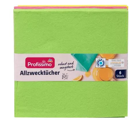 Универсальные салфетки для уборки Profissimo Allzwecktucher 6шт. 4066447265354
