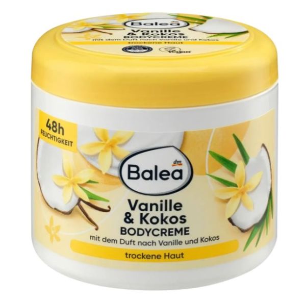 Крем для тела увлажняющий Balea Vanille+Cocos 500мл 4066447109399