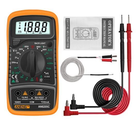 Цифровой мультиметр Aneng  AN8205C с функцией измерения температуры AN8205C_OR