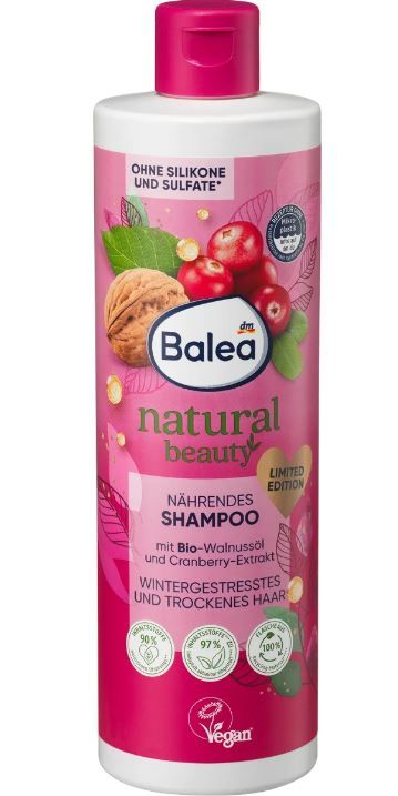 Шампунь для волос  Balea Natural Beauty Winter питательный для сухих и поврежденных волос 400мл 4066447438864