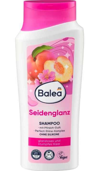 Шампунь для волос Balea Shampoo Seidenglanz для блеска волос 300мл Германия 4066447467932  