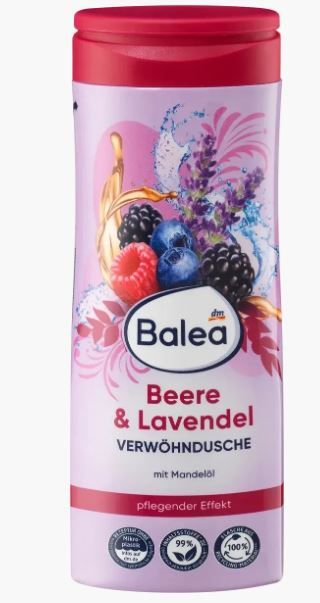 Гель для душа Balea Beere and Lavendel 300мл. Германия 4066447519907