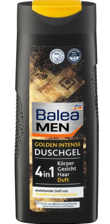 Гель для душа Balea Men Golden Intense 4in1 300мл. Германия 4066447231526