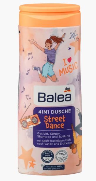 Гель для душа Balea Street Dance 4in1 300мл. Германия 4066447101690