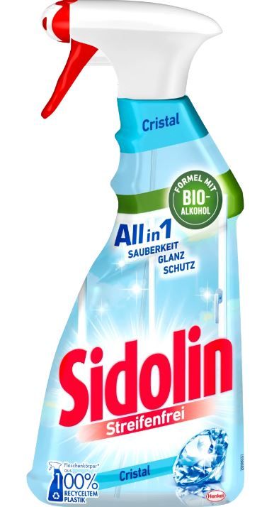 Средство для мытья окон и стекла Sidolin Crista 500мл. Henkel Германия 4015000969734