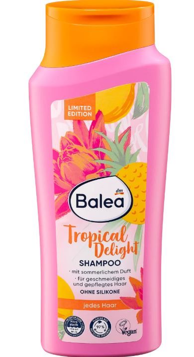 Шампунь Balea Tropical Delight для еластичності та блиску волосся 300мл Німеччина 4066447591309