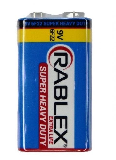 Батарейка крона RABLEX Super Heavy Duty солевая 9V 6F22 9V 1526