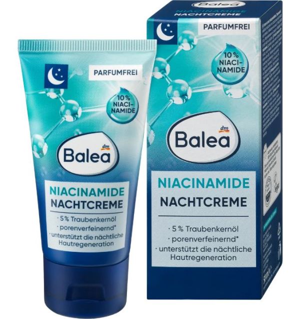 Крем для лица восстановительный Balea Niacinamide Nachtcreme 50мл Германия 4066447428766