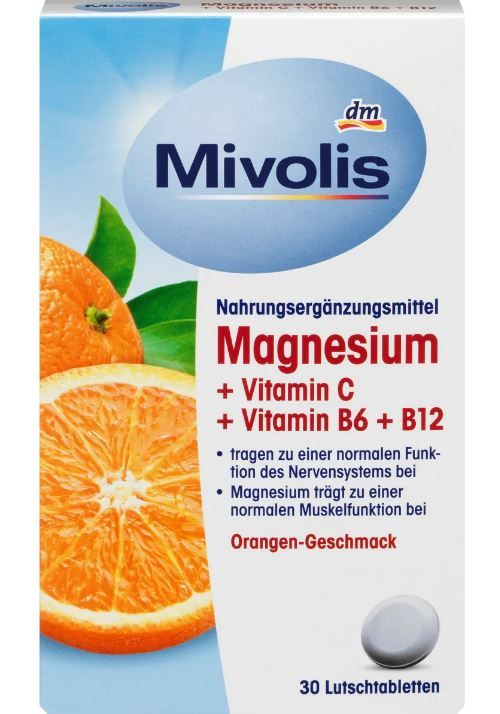 Витаминный комплекс Mivolis Magnesium + Vitamin C + Vitamin B6 + B12  30шт. 4058172309335