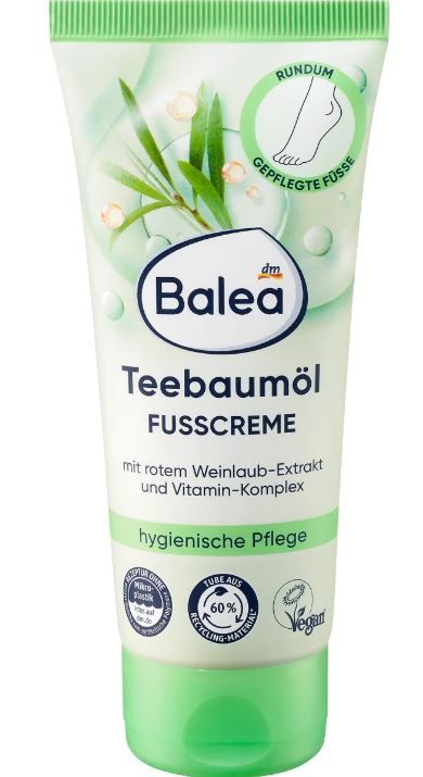 Крем для ухода за кожей ног Balea Fusscreme Teebaumol  с маслом чайного дерева 100мл Германия 4066447377262