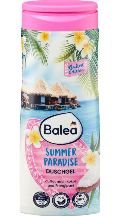Гель для душа Balea Summer Paradise для чувствительной кожи 300мл Германия 4066447668100